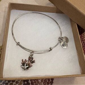 Alex and Ani Coral and Starfish Charm Expandable Bracelet